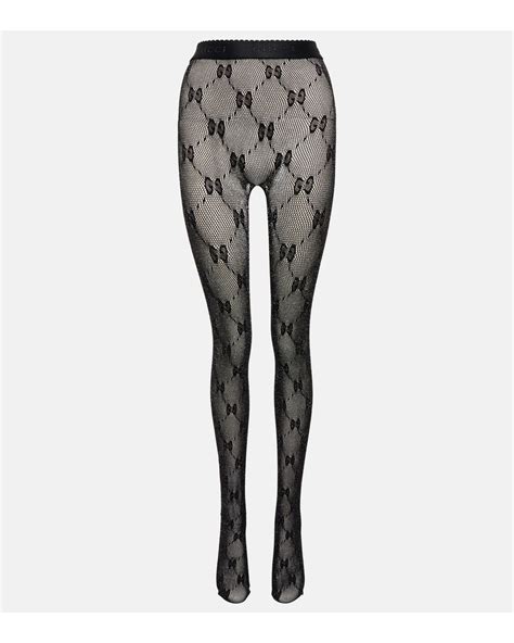 black gucci tights gg|gucci gg pattern tights.